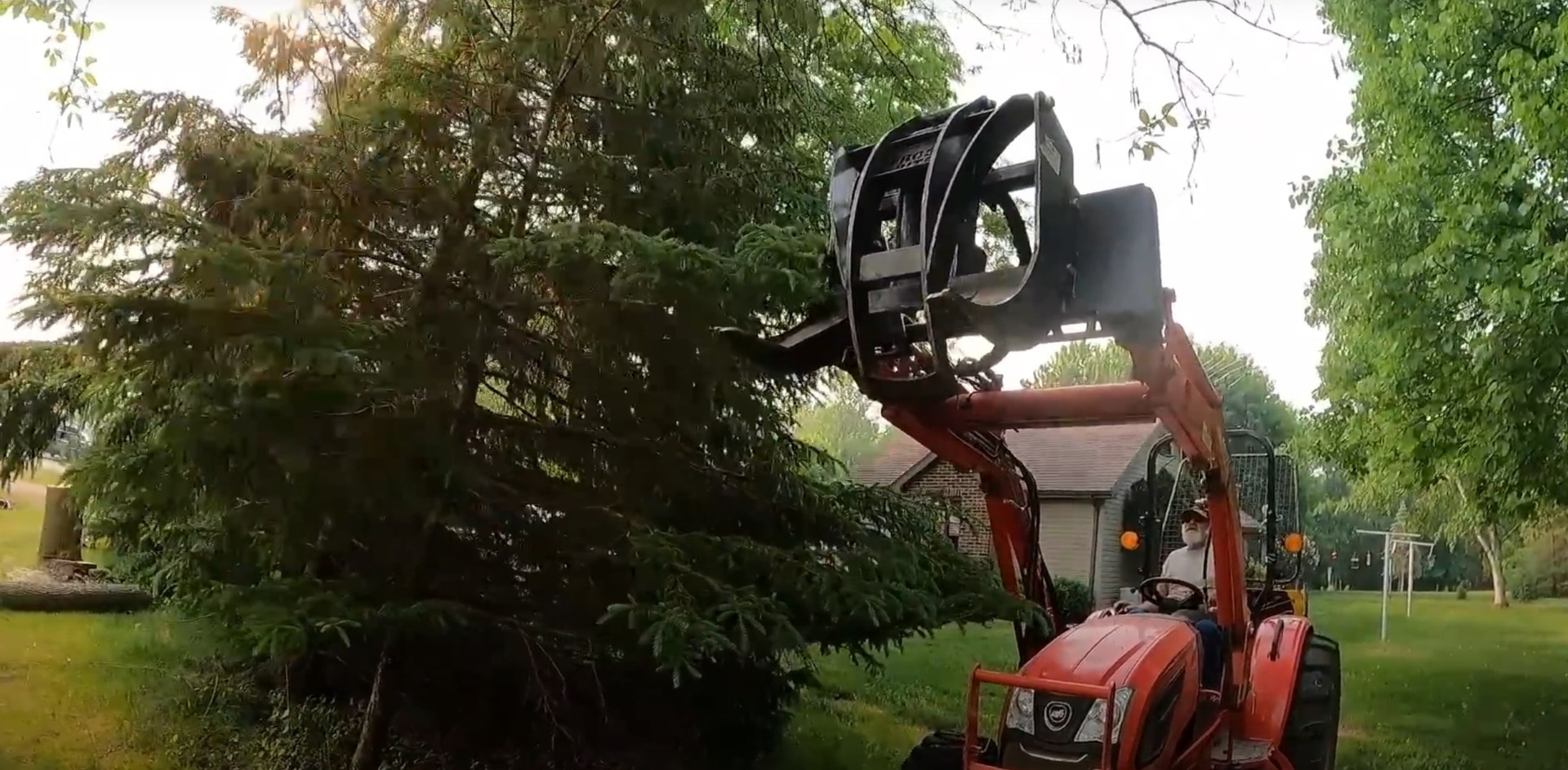 Heavy machinery and equipment for large tree removal projects