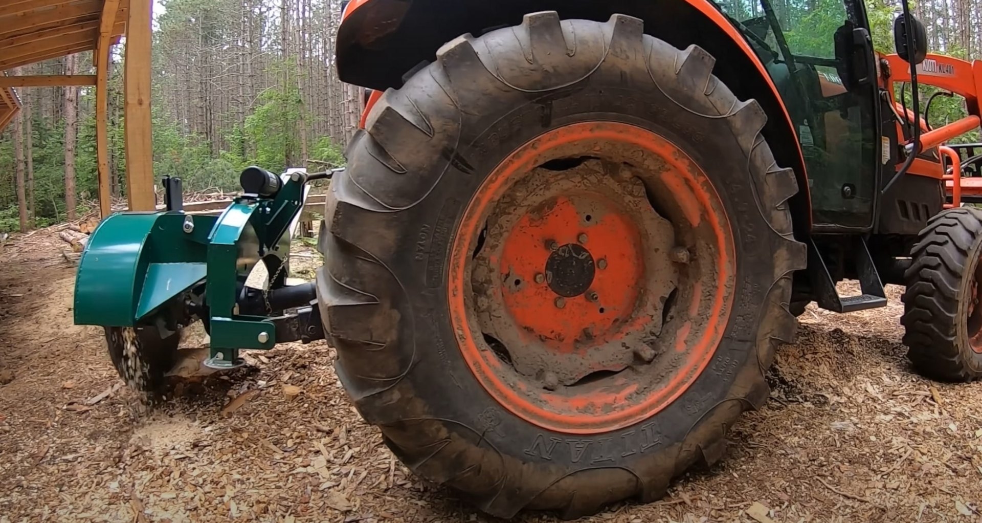 Heavy equipment used for professional tree services and stump grinding